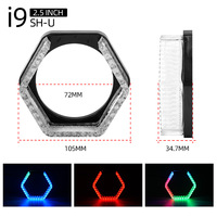 Anneaux de protection pour projecteurs LED 2,5 pouces 3,0 pouces 5D WRGB Crystal Angel Eye Halo