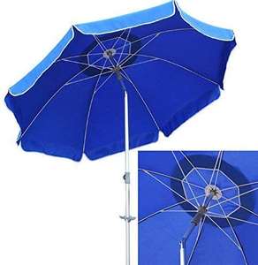 Parasol de plage moderne portable 2M avec protection UV 50+, mobilier d'extérieur, inclinable, poteau en acier, ancre de sable, transport, cour, parc - Product Image 2