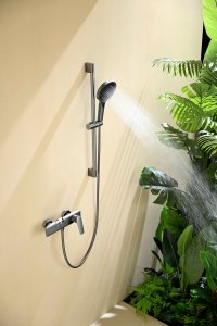 Robinet de salle de bain moderne de style italien, mural, en laiton, avec jet de <span class=keywords><strong>douche</strong></span> massant, cartouche céramique, garantie 5 ans - Product Image 4