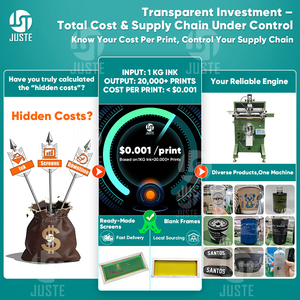 גבוהה מהירות סיבוב מעגלי מסך מדפסת 1 צבע על נייר כוס חד פעמית כוסות משי מסך הדפסה עבור pp פלסטיק כוס - Product Image 6