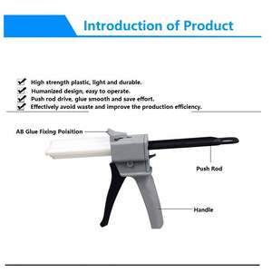 Pistola de Pegamento Epoxi de Doble Componente AB de 50 ml, Secado Rápido en 5 Minutos, Resina Epoxi Transparente 1:1 para Trabajos en Madera, Venta Caliente de Fábrica - Product Image 4