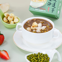 Dessert instantané à la pâte de mandarine, graines de lotus et haricots mungo, vente en gros, soupe sucrée nourrissante, conservation à température ambiante, OEM personnalisé