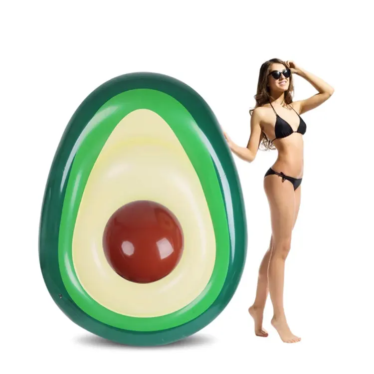 Aufblasbarer Avocado Pool Float mit Wasserball für Pool Play Summer Beach Swimming Lounge Party Floatie