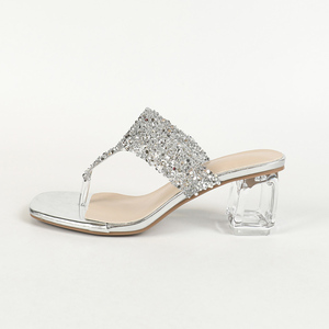 Sandalias de Mujer con Punta Cuadrada y Pedrería, Estilo Verano 2024, Nueva Moda, Gran Venta - Product Image 6