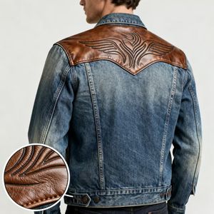 ジーンズカスタムデボス名ロゴ本物の服タグデニムPuレザーパッチとラベル靴とバッグ用 - Product Image 5