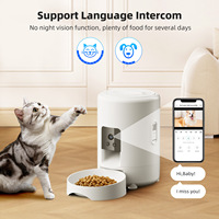 Distributeur de nourriture intelligent, écologique, durable et élégant pour animaux de compagnie 2L, pour chiens et chats, avec minuterie Wi-Fi et design robuste