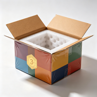 Boîte d'expédition en carton épais, résistante aux chocs, avec doublure en mousse, style personnalisable