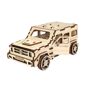 Modèle de voiture à tirer en arrière en bois découpé au laser 3D, prix d'usine, <span class=keywords><strong>jeu</strong></span> éducatif de puzzle en bois DIY pour les enfants de 5 à 7 ans, constructeur - Product Image 4