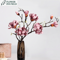 Realistische witte magnoliatak kunstbloem van PU zijde, handgemaakte bloemstuk voor thuis- en bruiloftdecoratie 11