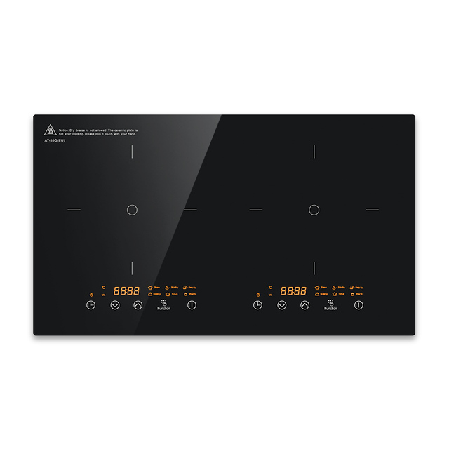 Wholesale Induction Cooker 220-240V 3500W Microlite Panel Double Induction Cooker with Half Bridge Inverter
