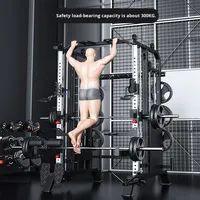 Machine Smith Commerciale en Acier Unisexe, Appareil d'Entraînement Complet, Rack à Squat, Banc de Musculation, Musculation à Domicile, Musculation de la Poitrine