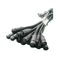 Connecteur d'alimentation étanche JIAHUI M16 2 broches IP67 mâle-femelle en laiton 10A avec boîtier en nylon 3 cœurs pour éclairage LED Bullet Pixel