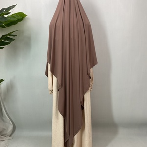 Stretch Jersey Maxi Khimar <b>Full</b> Coverage Soft Lightweight Modest <b>Hijab</b> Islamic Muslim Women Prayer Scarf Wholesale (2374) - Product Image 4