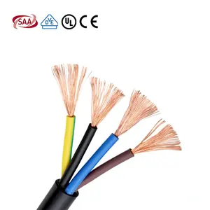 Cable Flexible de varios núcleos RVV 2 3 4 Núcleo Alambre de cobre flexible Aislamiento de PVC 3x1,5 3x2,5 4x2,5mm Cable de 4 núcleos RVV