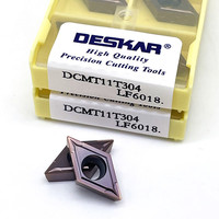 DCMT11T304 DCMT11T308 LF6018 LF6118 DCMT070204 DCMT070208 MV Tour CNC en acier inoxydable tournant en forme de triangle