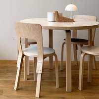 Silla y Taburete de Comedor Artex Estilo INS, Madera Maciza Moderna con Patas de Hierro, Muebles de Alta Gama para el Hogar, Modelo 866, para Cocina y Hotel