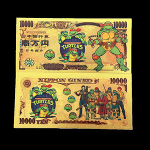 Moneda Conmemorativa de Personajes de Anime Japonés, <span class=keywords><strong>Tortugas</strong></span> <span class=keywords><strong>Ninja</strong></span>, con Hoja de Oro, para Juego de Billetes, Regalo Coleccionable, Gran Venta - Product Image 3