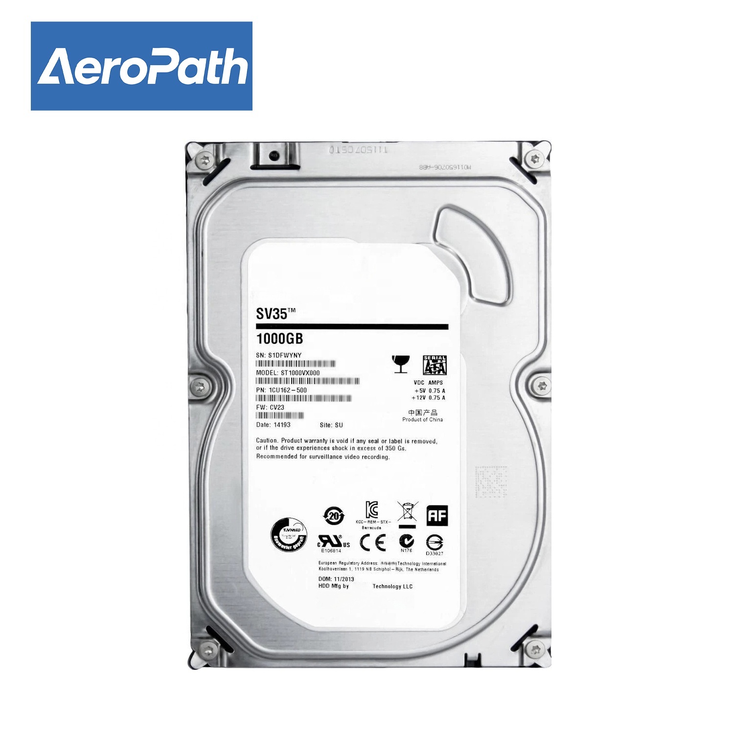 ST1000VX000 1TB SATA 7200rpm 64MB 3.5" Internal HDD
