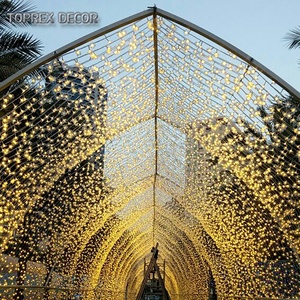 Toprex Décor Personnalisé Grand Or LED Éclairé Fleur Arc De Mariage De Noël Holidays-IP65 <span class=keywords><strong>RGB</strong></span> Rose Blanc Rouge Blanc Chaud Violet - Product Image 4