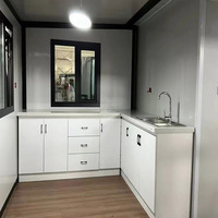 Casa Contenedor Expandible de Acero con Muro Cortina de Vidrio, Plegable, Antinieve, Diseño Moderno, para Uso en Oficinas Exteriores, Centros Comerciales