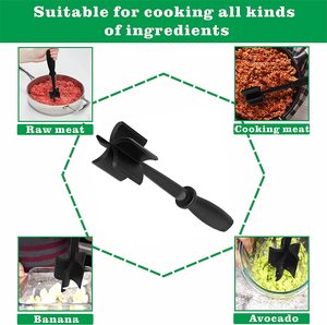 Picador <span class=keywords><strong>de</strong></span> carne para carne picada, resistente al calor, para hamburguesas, utensilio <span class=keywords><strong>de</strong></span> nailon para picar carne <span class=keywords><strong>de</strong></span> <span class=keywords><strong>hamburguesa</strong></span> - Product Image 3