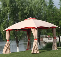 Gazebo de jardin chinois en métal imperméable 3,5x3,5m en promotion