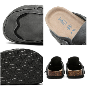 DERAN Zoccoli Unisex Personalizzati dal Produttore Stile <span class=keywords><strong>Birkenstock</strong></span> in Sughero Antiscivolo di Alta Qualità in Vera Pelle con Supporto Plantare da <span class=keywords><strong>Donna</strong></span> - Product Image 4