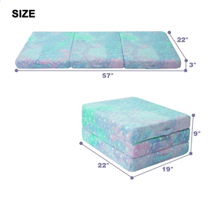 Alfombra de Juego Plegable <span class=keywords><strong>2</strong></span> en 1 Lavable a Máquina, Diseño de Espuma Gruesa, Brilla en la Oscuridad, Juguete Educativo Suave para Gatear y Dormir - Product Image 3