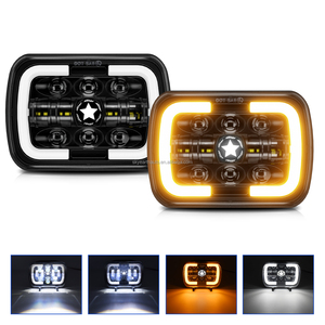 5x7 7x6 phares Led <span class=keywords><strong>5</strong></span> "X 7" 7 "X 6" assemblage de phare H6054 DOT SAE Anti-éblouissement DRL clignotant salut/feux de croisement pour <span class=keywords><strong>Jeep</strong></span> GMC Dodge - Product Image 2