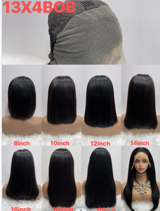Short Straight <b>Bob</b> Lace Front <b>Wigs</b> Human Hair 13x4 Lace Frontal <b>Wig</b> for Black Women Pre Plucked Brazilian Virgin Hair <b>Bob</b> <b>Wig</b> - Product Image 2