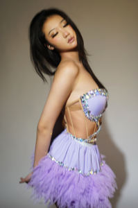 性感脱肩水钻紧身胸衣线裙2件套婚礼舞会礼服女性舞台表演舞蹈服装 - Product Image 3