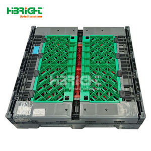 Contenedor de almacenamiento plegable de plástico resistente, tipo jaula, con forma de cubo, para almacén. - Product Image 4