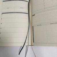 Ruban de marque de livre de service d'impression de cahier d'impression de cahier de fantaisie en similicuir de fantaisie