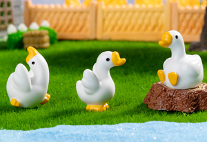 ตุ๊กตาสัตว์สุดสร้างสรรค์สำหรับตกแต่งขนาดจิ๋วตุ๊กตาคู่ตกแต่งด้วยรูปปั้น<span class=keywords><strong>เค้ก</strong></span>ห่านห่านทำจากเรซิ่นแบบ DIY - Product Image 6