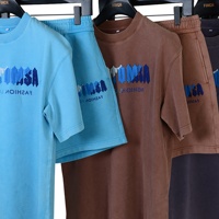 Vêtement Finch Ensemble de jogging d'été de haute qualité pour hommes Logo personnalisé Ensemble t-shirt et short brodés en chenille Survêtement pour hommes