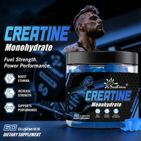 OEM & ODM Creatine Monohydrate Gummies, Rasa Blueberry, Suplemen Nutrisi Olahraga untuk Mendukung Stamina & Performa