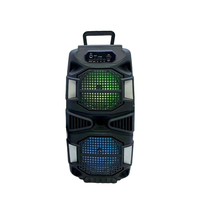 Altavoz Inalámbrico RGB Dual de 6.5 Pulgadas y 10W, Amplificador con Bluetooth 5.0, Micrófono Incorporado, Batería de 1200mAh, Radio FM, Ranura para Tarjeta TF, Entrada AUX, Karaoke, Control por Aplicación