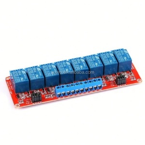 Módulo de Relé Zopro de 8 Canales, 5V 12V 24V, Montaje SMD, Placa Roja, Activación por Nivel Alto/Bajo, Optoaislado - Product Image 2