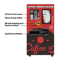 Precio de fábrica automático VFresh con sistema de pago con tarjeta de crédito para centros comerciales máquina expendedora de café