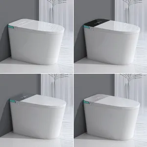 Aangepaste Intelligente Vloer Gemonteerde Wc Water Closet Badkamer Automatische Eendelige Toiletpot Keramische Smart Wc Commode