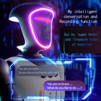 Robot Inteligente para el Hogar con Control por Voz, Programación, Baile, Grabación, Luces, Sensor de Gestos, Plástico, Funciona con Batería