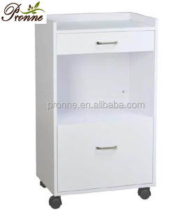 डीलक्स लॉकर योग्य यूरोपीय शैली थोक सफेद लकड़ी के बाल सैलून ट्रॉली - Product Image 2