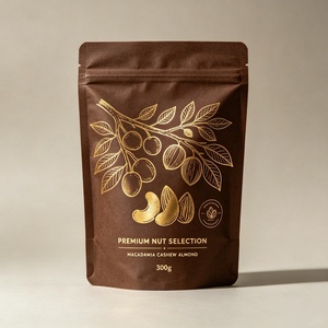 Eco-friendly Food Grade Custom Kraft <b>Paper</b> Pouch PLA Lined <b>Biodegradable</b> Food Packaging Bag for Pet Food Zipper Top BRC - Product Image 1