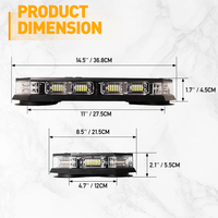 Nueva Barra de Luces de Emergencia LED de 16.5 Pulgadas y 56 LED, Magnética, para Techo, con Advertencia de Precaución, Ajuste Universal, 1 Año de Garantía para Automóvil