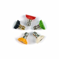 PROWORKZ Ensemble de buses pour nettoyeur haute pression à connexion rapide 1/4'' avec mode savon, codées par couleur 0 ° /15 ° /25 ° /40 °   Embouts de pulvérisation pour le detailing automobile
