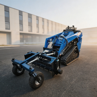 Chargeuse compacte sur chenilles multifonctionnelle à moteur diesel avec accessoire de régulation du sol pour terrains accidentés et entretien agricole de haute performance