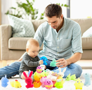 Juguete Blandito de TPR para Pascua, Juguete Antiestrés para Apretar, Diseño de Conejito y Huevo, Juguete Sensorial Kawaii para Niños, Regalo para Fiestas Infantiles - Product Image 1