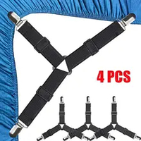 4 Pcs Triangle Bettlaken halter Spann betttuch Clips Verstellbare Laken Hosenträger Matratze Greifer Clips für Bett Matratzen bezug