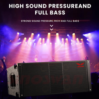 Système de sonorisation extérieur professionnel Caisson de basses double 12 pouces à 3 voies Inverseur Passif Intérieur Extérieur Line Array Haut-parleur