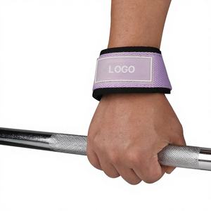 Sangles de poignet unisexes respirantes et écologiques en coton, avec logo personnalisé, pour la musculation, l'entraînement en salle de sport, la musculation avec poids, la force athlétique - Product Image 1